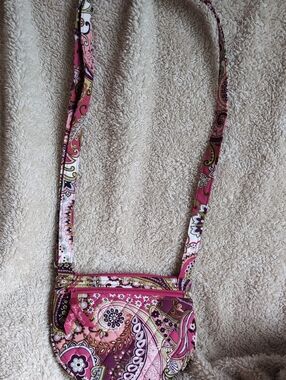 Vera Bradley Pink Paisley Crossbody Shoulder Bag - Women's Bag